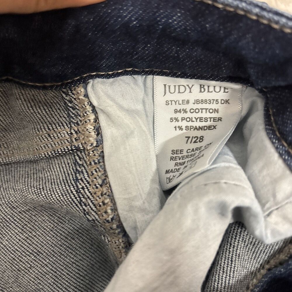 Womens Size 7/28 Judy Blue Cropped Straight Jeans EUC - Picture 8 of 8